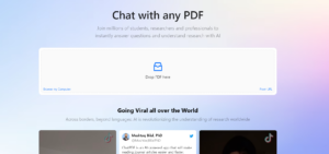 Chat GPT PDF 내용 요약하기 챗 PDF 홈페이지