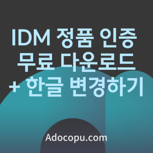 IDM Internet Download Manager 정품 인증 크랙 무료 다운로드